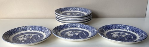 Set blue white staffordshire - 8,