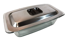 Ecko Hostess Glasbake Food Trolley Spare Glass Dish and Silver Lid Fits Phillips