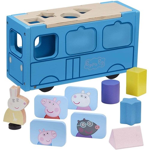 Peppa pig wooden school bus - pig,