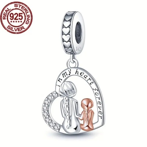 Mother daughter pendant charm - pendant,