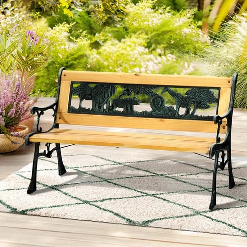 Kids wooden garden bench cast - bench,