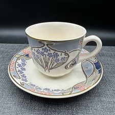 Masons Ironstone Liberty of London Ianthe Art Nouveau Teacup & Saucer Vtg 1980s