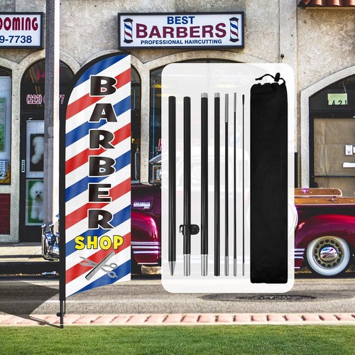 Barber shop feather flag - barber,