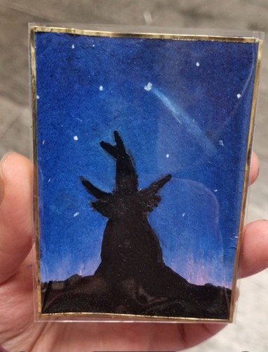 Aceo highland cow and hare - highland,