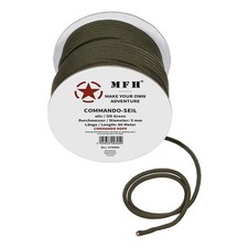 MFH Commando Paracord Rope 5mm 60m OD Green Camp Shelter EDC