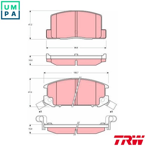 Brake pad set disc - brake,