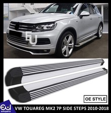 OE STYLE ALUMINIUM RUNNING BOARD SIDE STEPS FOR VW TOUAREG MK2 7P 2010-2018