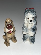 Vintage Wade Porcelain Disney Hat Box Figures Lady Tramp Trusty And Fifi
