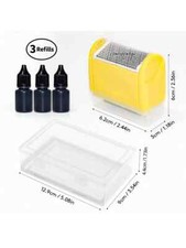 Identity Theft Protection Roller Stamp & Ink Refills, Security Privacy Protector