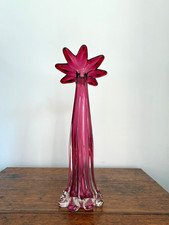 vintage cranberry pink fluted