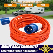 15M/25M Heavy Duty Hook Up Caravan Cable Camping 16 Amp 240V Mains Extension