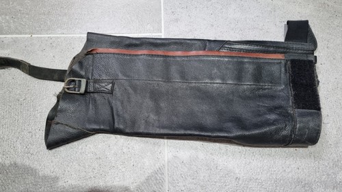 Pair leather half chaps - leather,