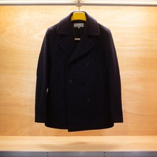 Margaret Howell Wool Pea Coat / M / Made in Japan / Double Breasted / Dark Navy