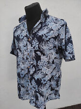 Size L Trespass Hawaiian short sleeved shirt excellent condition blue navy white