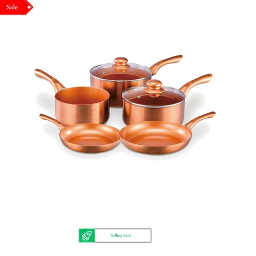 Copper cookware set piece - copper,