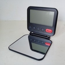 NOKLEAD Digital Travel Alarm Clock Mini Portable LCD Display with Snooze Mirror