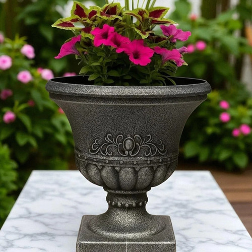 Black urn planter large - black,