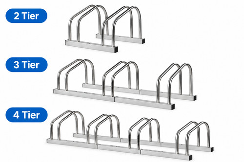 Galvanised steel bike rack - steel,