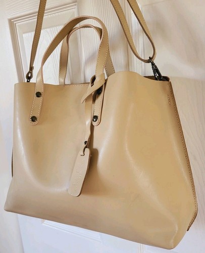 Borse pelle large cream - pelle,