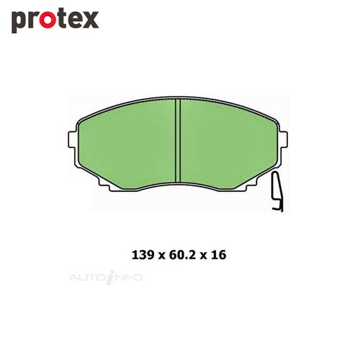 Front brake pad set - brake, for