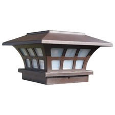 2X(Solar Post Lamp Outdoor  Column Head Light for Garden Wall Lamp Garden5419