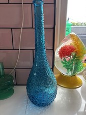 Vintage Blue Glass Genie