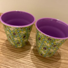 rice Melamine Floral Cups -