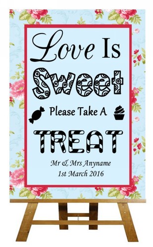 Floral love sweet candy bar - floral,