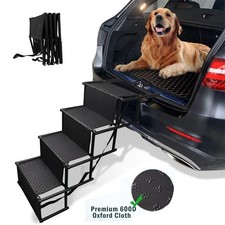 Dog Car Ramp 4 Steps Dog Stairs for Medium Large Dogs Portable Folding Pet NEW
