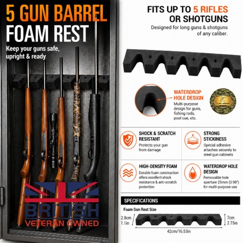 Foam gun rack for storage - for, safe