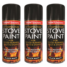 3 x Heat Resistant Matt Black