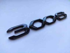 Gloss Black Car Front Bonnet Badge Emblem for Peugeot 3008 GT 20- P84 (facelift)