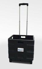 LEISURE DIRECT 40KG FOLDING HEAVY DUTY SHOPPING BOOT CART CRATE TROLLEY WHEELS