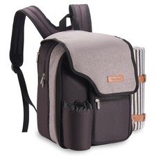 Picnic Backpack with Blanket, 2 Person Picnic Rucksack & Dining Set - VonShef