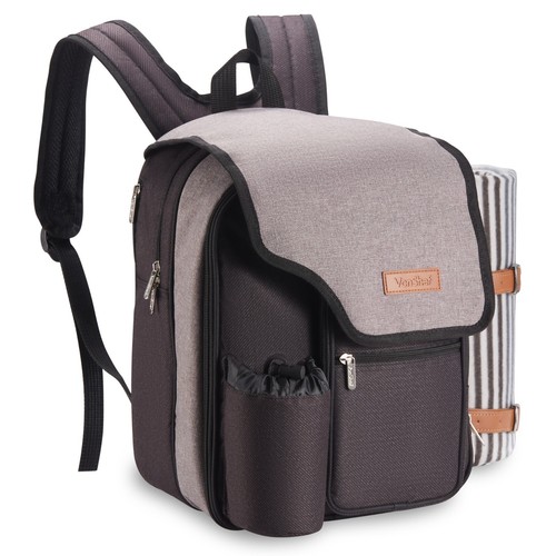 Picnic backpack with - picnic, blanket