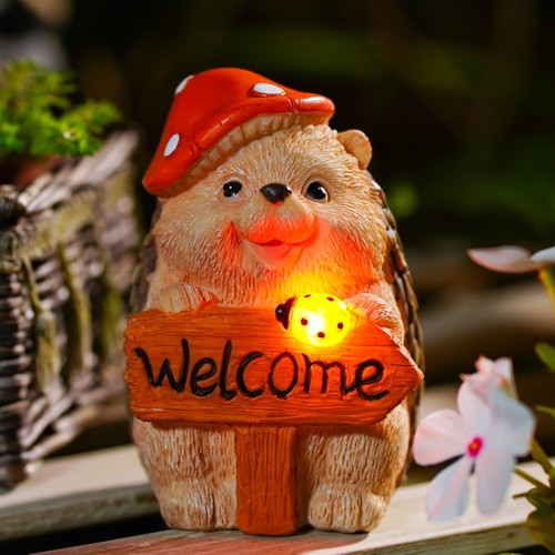 Garden hedgehog welcome - hedgehog, sign