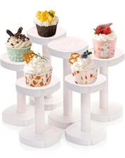 6 X Wooden Display Riser Stand