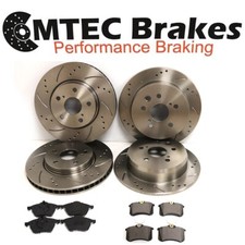 Front Rear Brake Discs Pads Compatible With Jaguar X Type Est 2.2d 09/05-