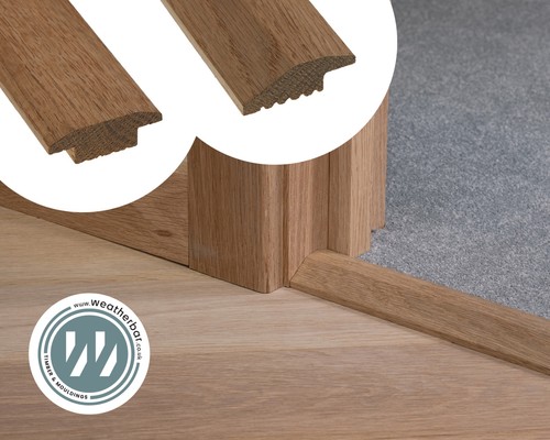 Solid oak wood carpet door - wood,