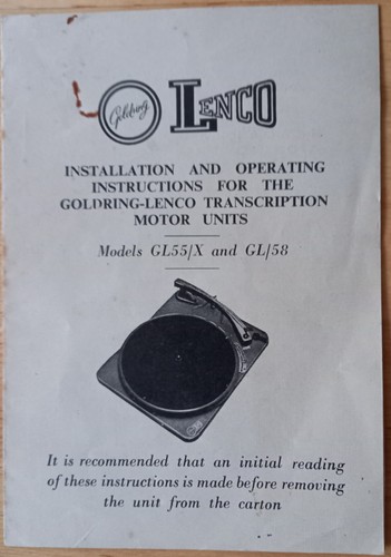 Goldring lenco x 58 - goldring,