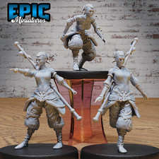 Shaolin Monk Female D&D Dungeons and Dragons Miniature Epic Miniatures