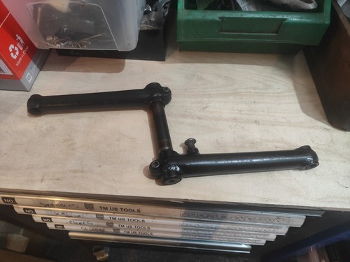 Black bmx peice crank - black,
