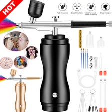 Airbrush Compressor Kit Spray Gun Model Paint Tattoo Nail Home DIY Handheld UK
