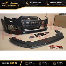 FRONT BUMPER RS3 LOOK FOR AUDI A3 8V 4DR SALOON 2017 2020 GLOSS BLACK TRIMS UK