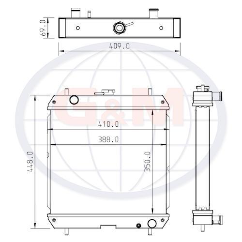 Radiator for iseki compact - radiator,
