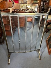 Victorian Glass and Brass Fire