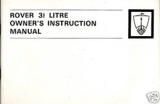 NOS ROVER 3.5 P5B SALOON & COUPE  Owners instruction Manual   NOS GENUINE ROVER