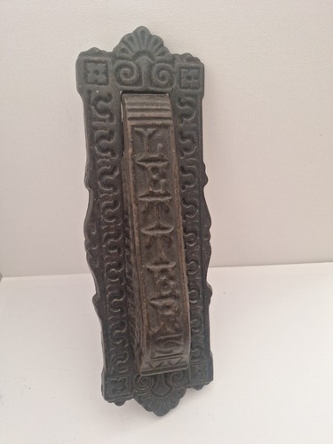 Antique cast iron letter box - cast,