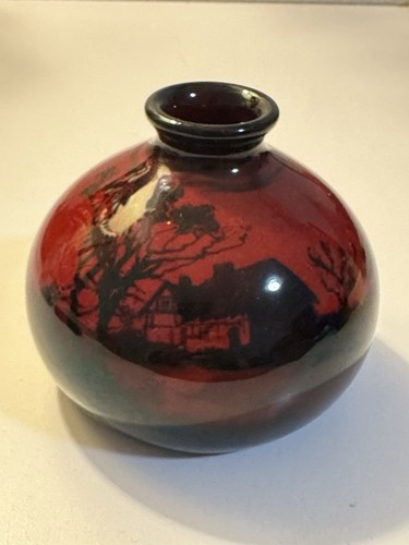 Royal doulton flambe vase - doulton,