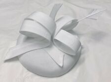Sinamay Fabric Pillbox Hat Headband Feather Fascinator Ascot Hatinator Races UK